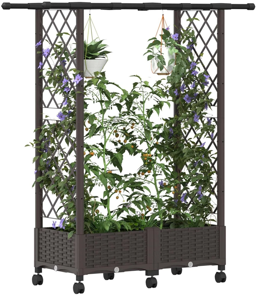 Pakeltas lovas su trelėmis ir stogu Ruda 122,5 x 40 x 127 cm PP