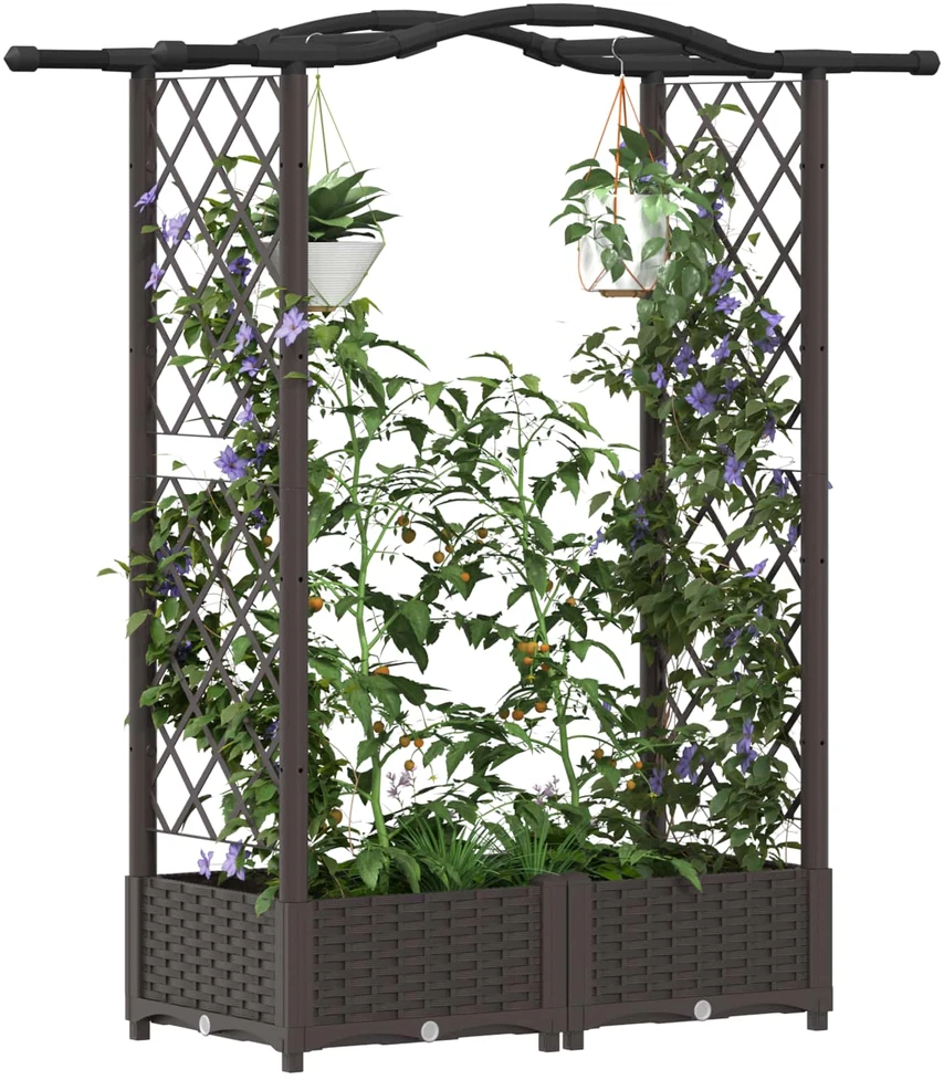 Pakeltas lovas su trelėmis ir stogu Ruda 124 x 40 x 123 cm PP