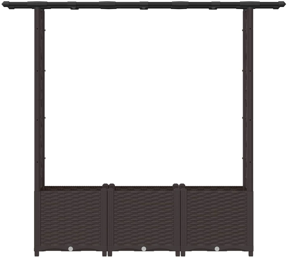 Pakeltas lovas su trelėmis ir stogu Ruda 162,5 x 40 x 136 cm PP