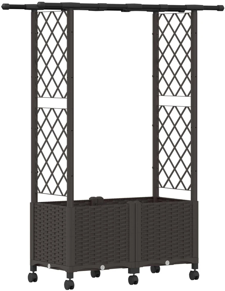 Pakeltas lovas su trelėmis ir stogu Ruda 124,5 x 40 x 142 cm PP