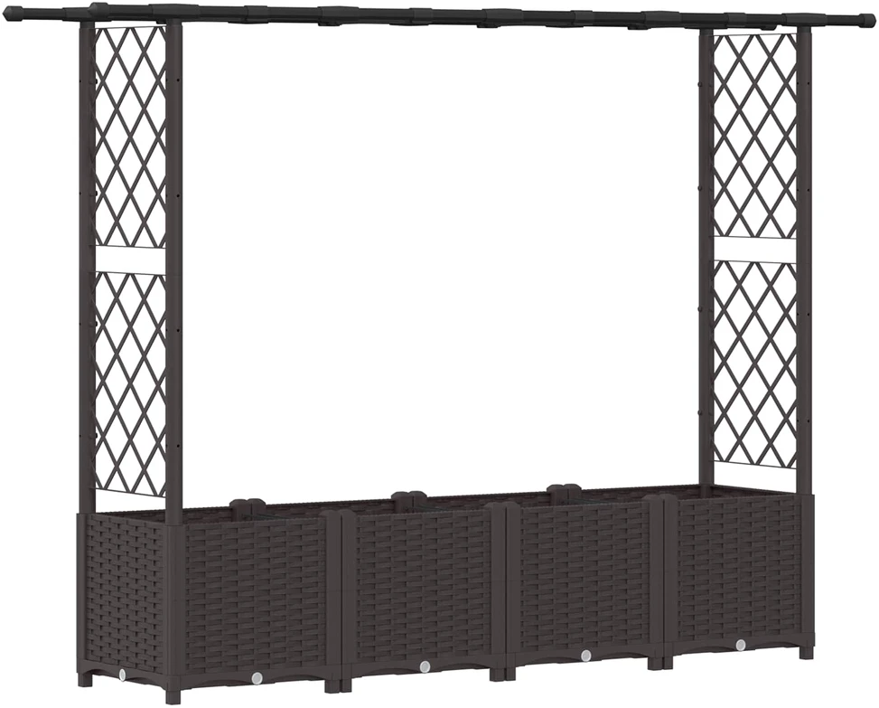 Pakeltas lovas su trelėmis ir stogu Ruda 203 x 40 x 136 cm PP
