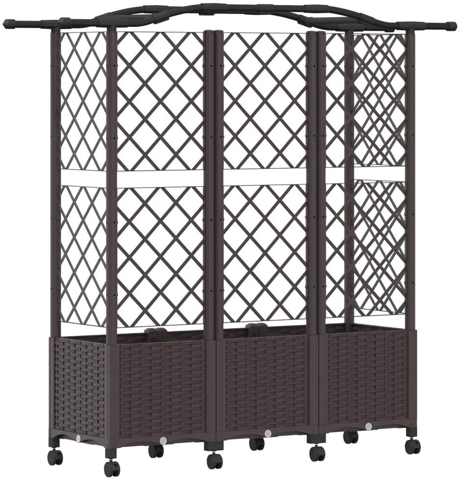 Pakeltas lovas su trelėmis ir stogu Ruda 163 x 40 x 144 cm PP