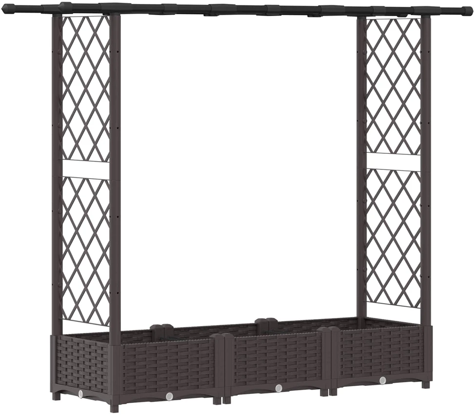 Pakeltas lovas su trelėmis ir stogu Ruda 164 x 40 x 121 cm PP