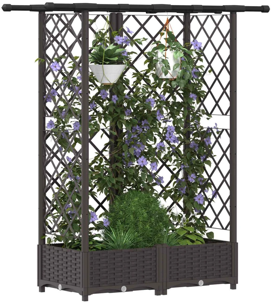 Pakeltas lovas su trelėmis ir stogu Ruda 124 x 40 x 121 cm PP