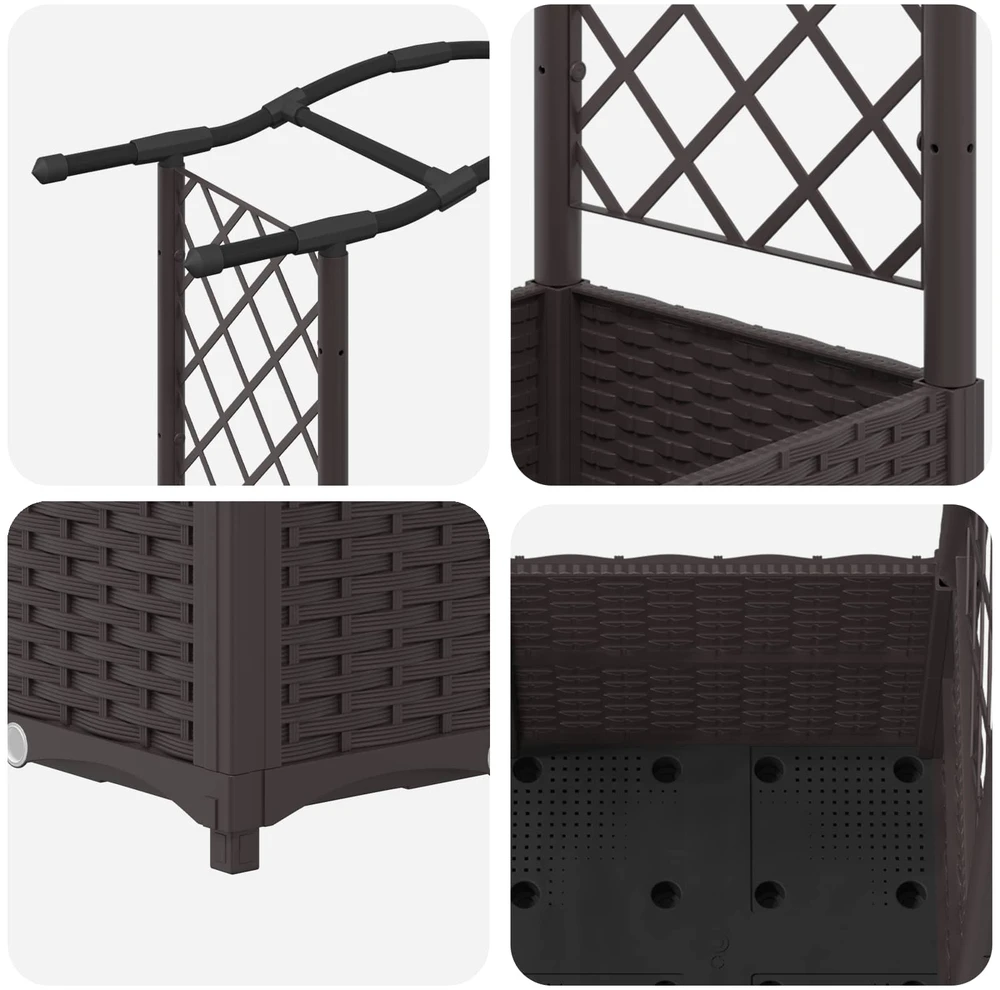 Pakeltas lovas su trelėmis ir stogu Ruda 204 x 40 x 138 cm PP