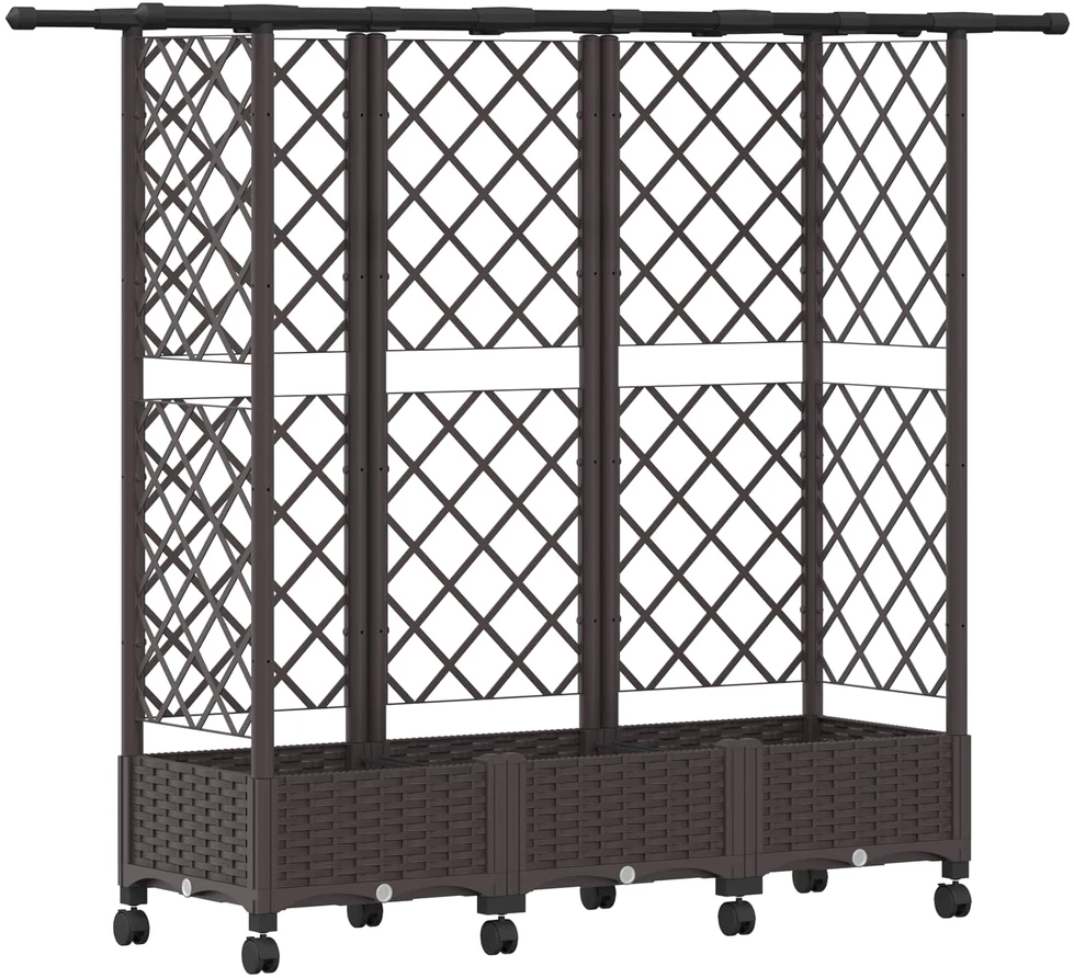 Pakeltas lovas su trelėmis ir stogu Ruda 164 x 40 x 127 cm PP