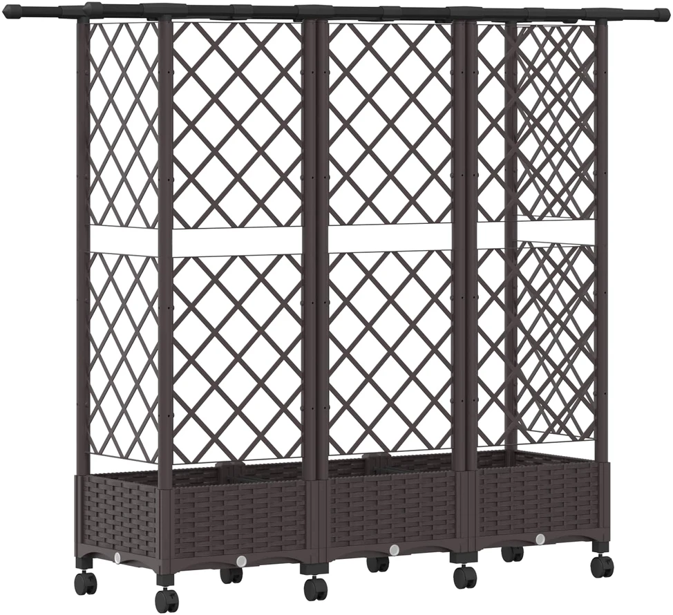 Pakeltas lovas su trelėmis ir stogu Ruda 164 x 40 x 127 cm PP