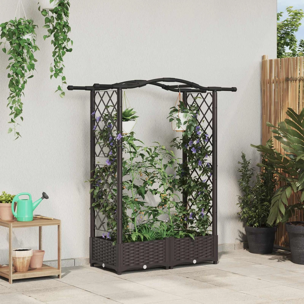 Pakeltas lovas su trelėmis ir stogu Ruda 124 x 40 x 123 cm PP