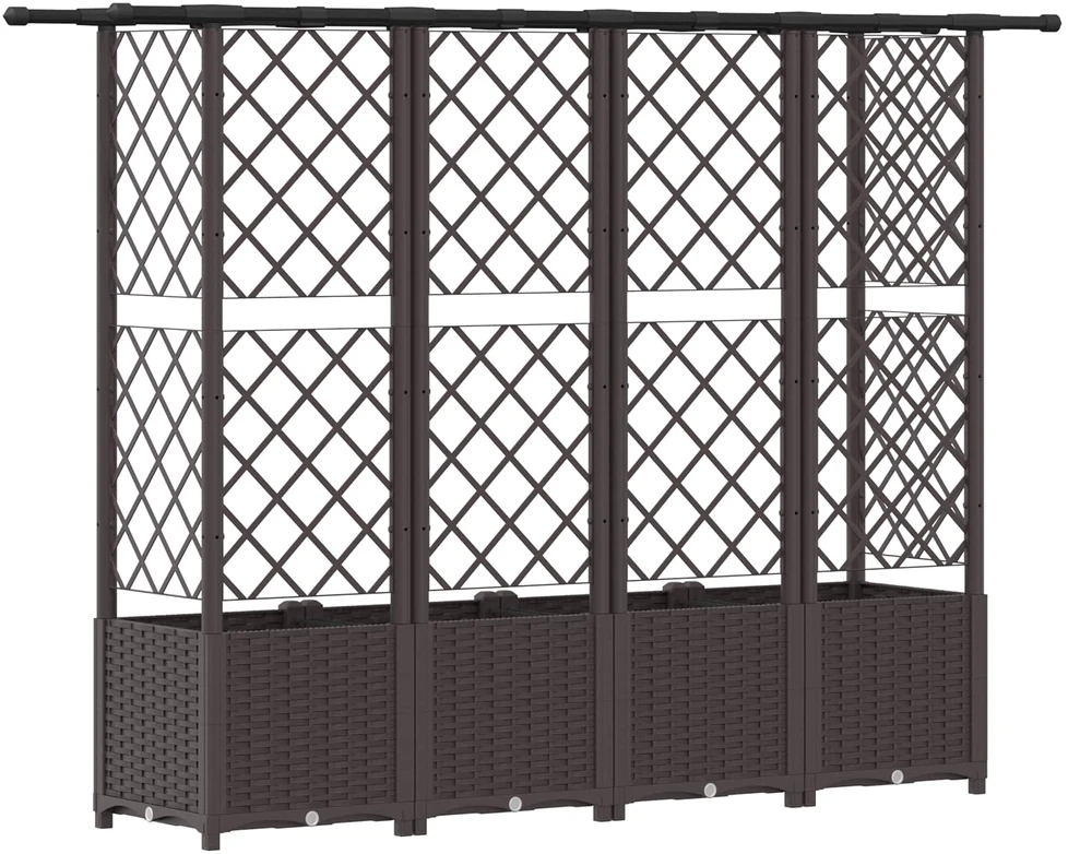 Pakeltas lovas su trelėmis ir stogu Ruda 202 x 40 x 136 cm PP