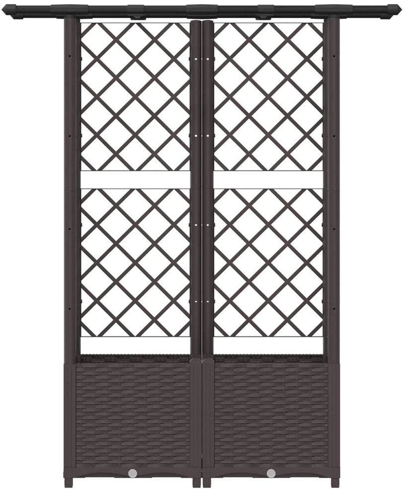 Pakeltas lovas su trelėmis ir stogu Ruda 124,5 x 40 x 136 cm PP