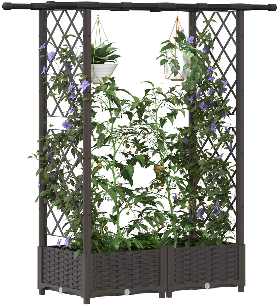 Pakeltas lovas su trelėmis ir stogu Ruda 122,5 x 40 x 121 cm PP