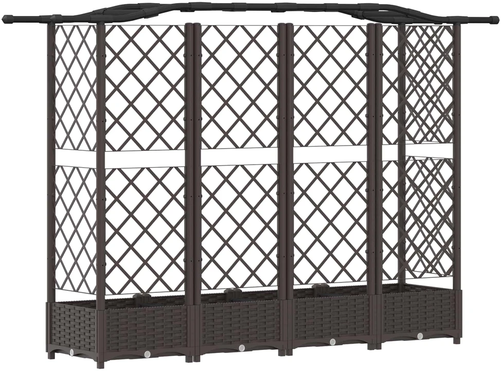 Pakeltas lovas su trelėmis ir stogu Ruda 203,5 x 40 x 123 cm PP