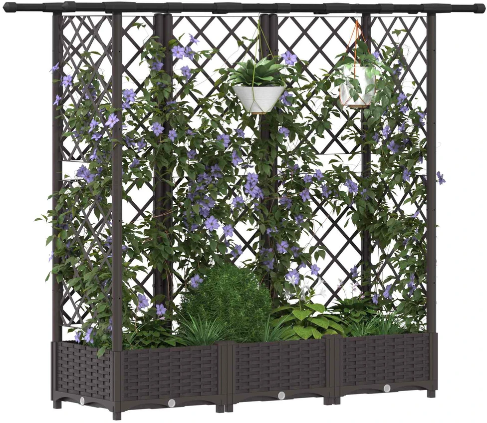 Pakeltas lovas su trelėmis ir stogu Ruda 164 x 40 x 121 cm PP