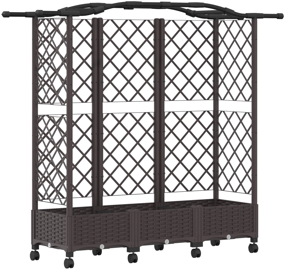 Pakeltas lovas su trelėmis ir stogu Ruda 163 x 40 x 129 cm PP