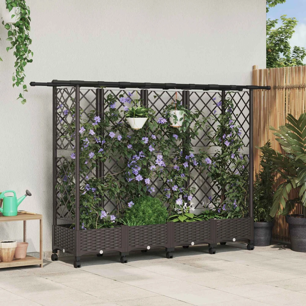 Pakeltas lovas su trelėmis ir stogu Ruda 202,5 x 40 x 127 cm PP