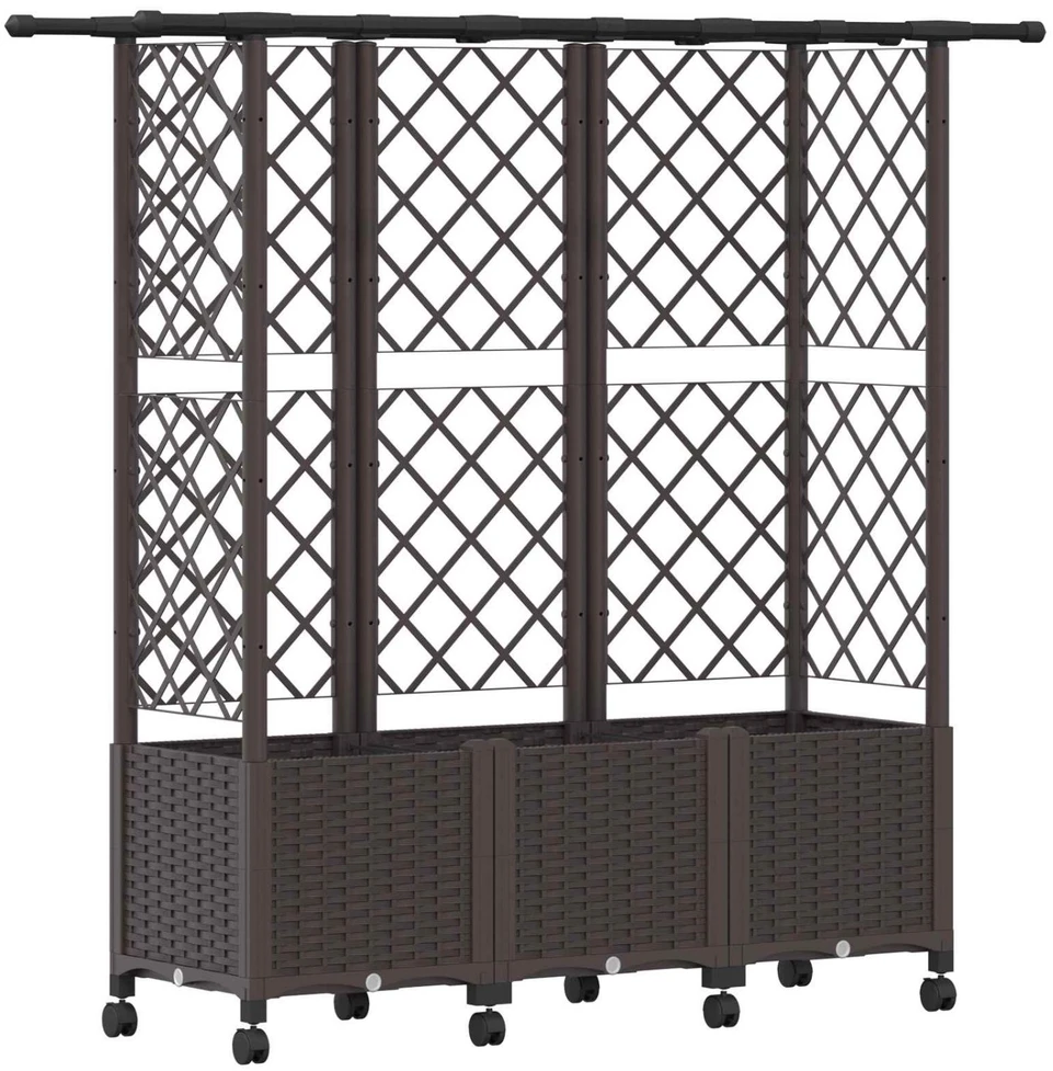 Pakeltas lovas su trelėmis ir stogu Ruda 163,5 x 40 x 142 cm PP