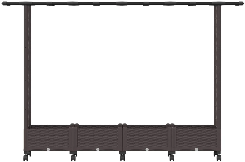Pakeltas lovas su trelėmis ir stogu Ruda 203 x 40 x 127 cm PP