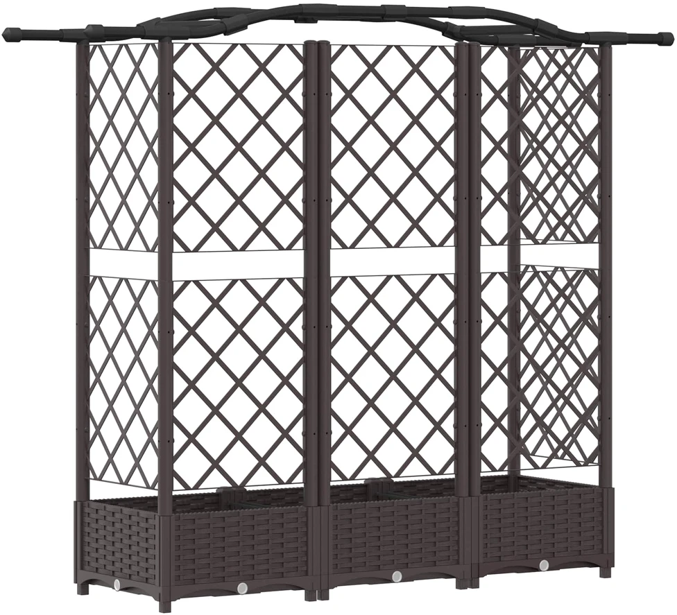 Pakeltas lovas su trelėmis ir stogu Ruda 163 x 40 x 123 cm PP