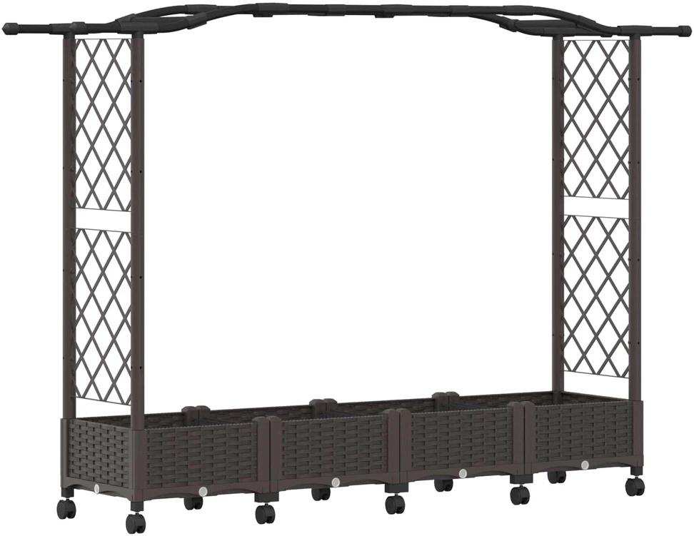 Pakeltas lovas su trelėmis ir stogu Ruda 207 x 40 x 129 cm PP