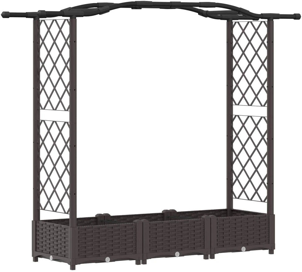 Pakeltas lovas su trelėmis ir stogu Ruda 169 x 40 x 123 cm PP