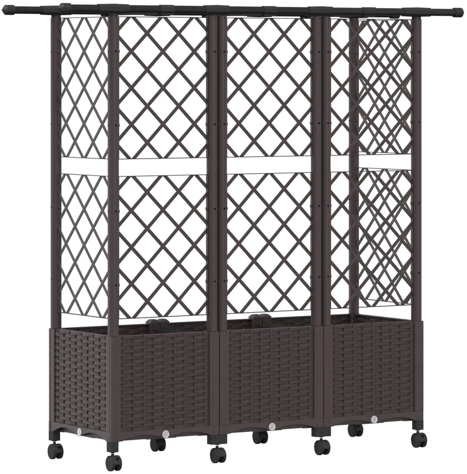 Pakeltas lovas su trelėmis ir stogu Ruda 163,5 x 40 x 142 cm PP