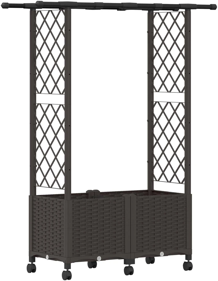 Pakeltas lovas su trelėmis ir stogu Ruda 124,5 x 40 x 142 cm PP