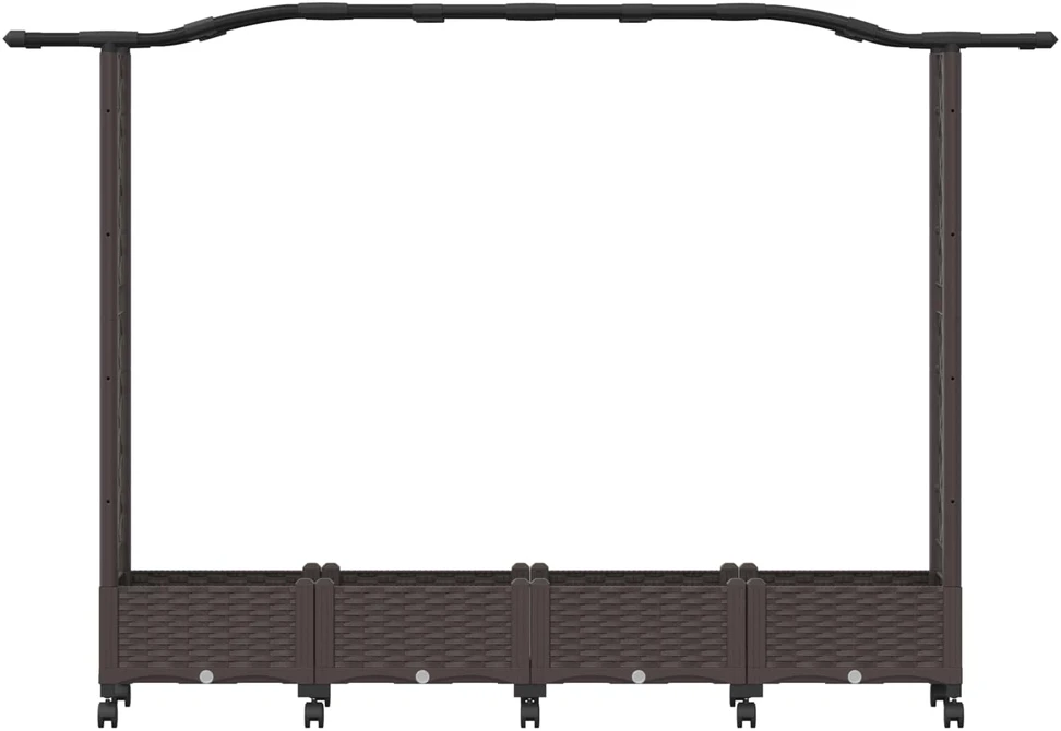 Pakeltas lovas su trelėmis ir stogu Ruda 207 x 40 x 129 cm PP
