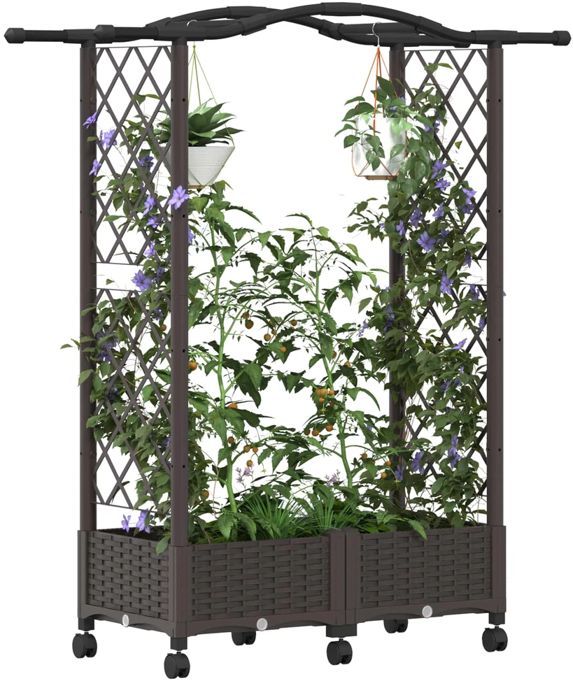 Pakeltas lovas su trelėmis ir stogu Ruda 124 x 40 x 129 cm PP