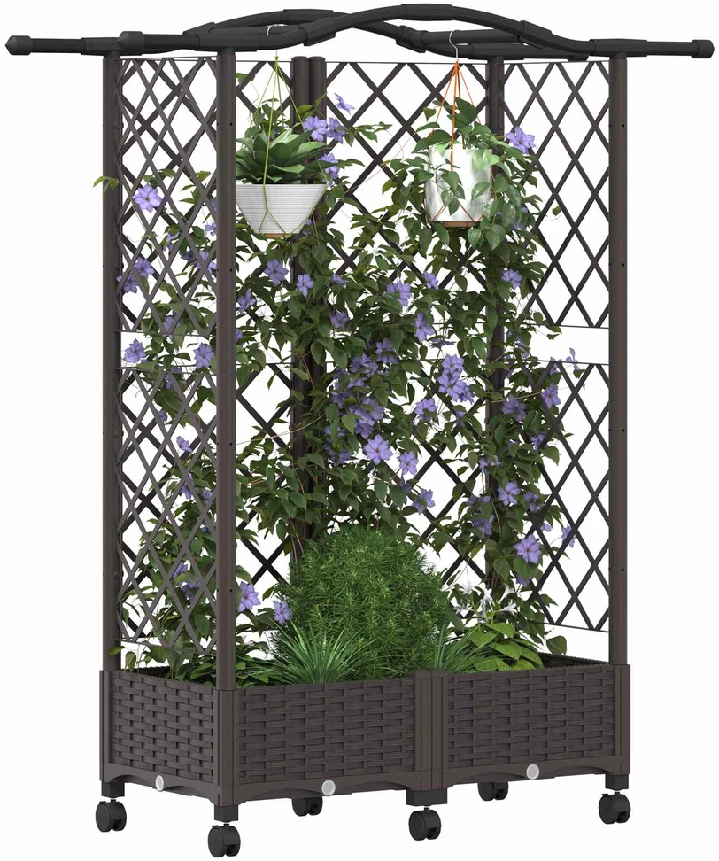 Pakeltas lovas su trelėmis ir stogu Ruda 124 x 40 x 129 cm PP