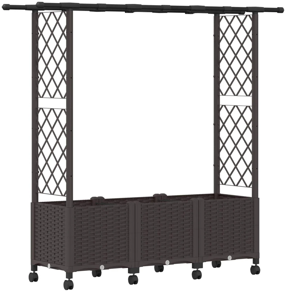 Pakeltas lovas su trelėmis ir stogu Ruda 162,5 x 40 x 142 cm PP