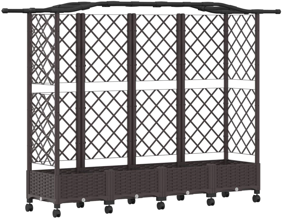 Pakeltas lovas su trelėmis ir stogu Ruda 203,5 x 40 x 129 cm PP