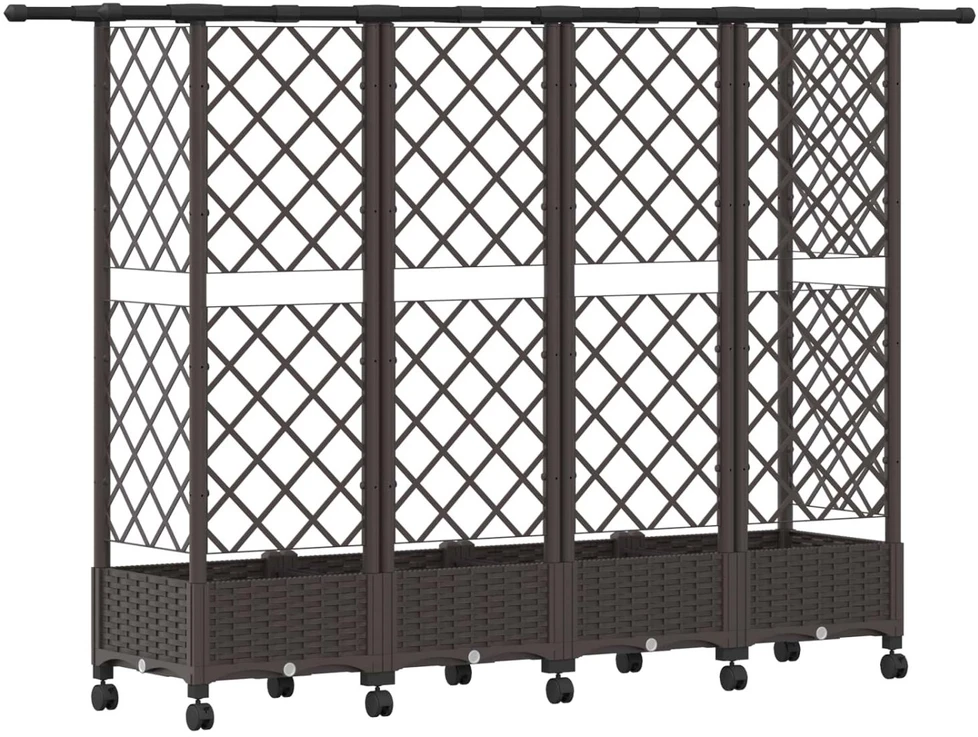 Pakeltas lovas su trelėmis ir stogu Ruda 202,5 x 40 x 127 cm PP