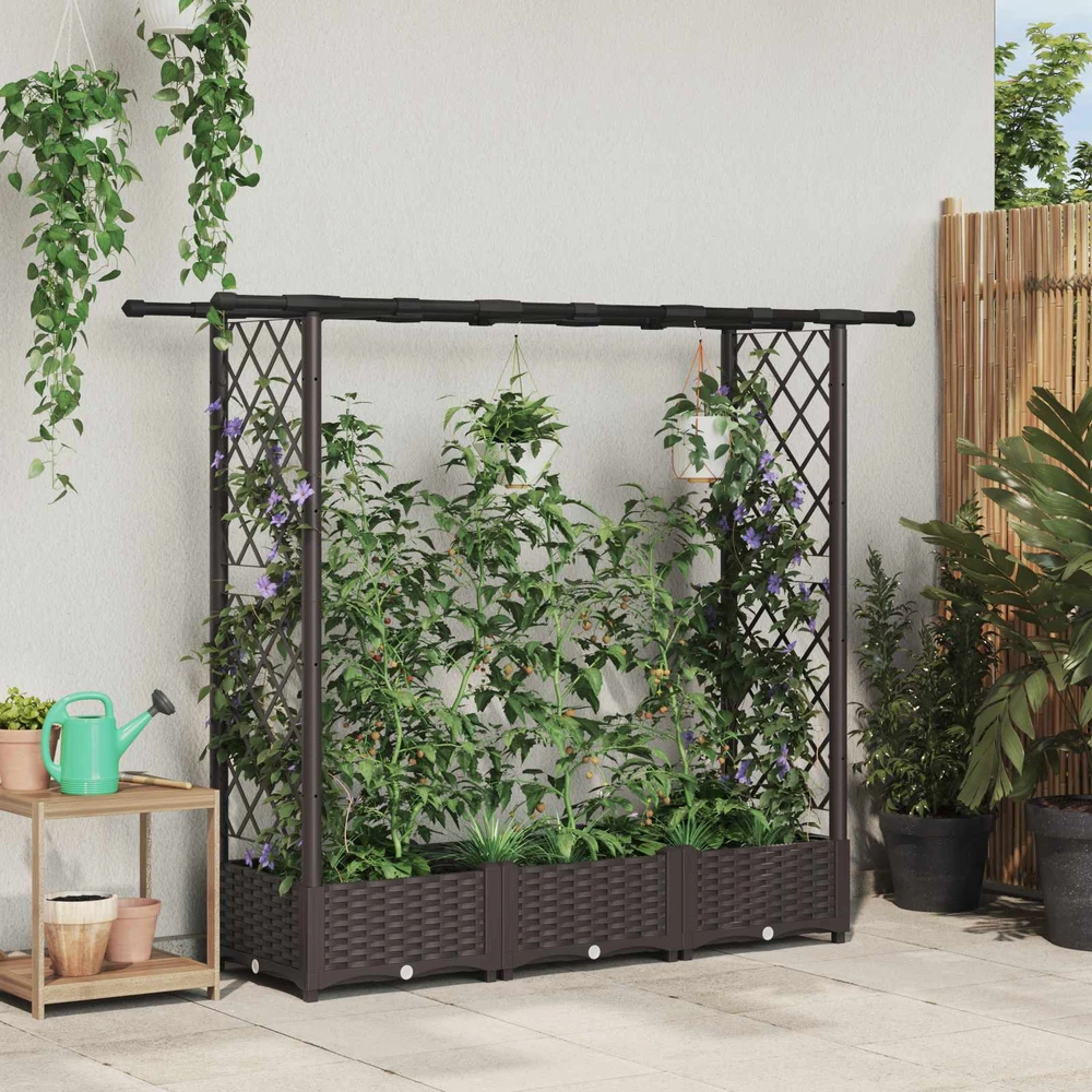 Pakeltas lovas su trelėmis ir stogu Ruda 164 x 40 x 121 cm PP
