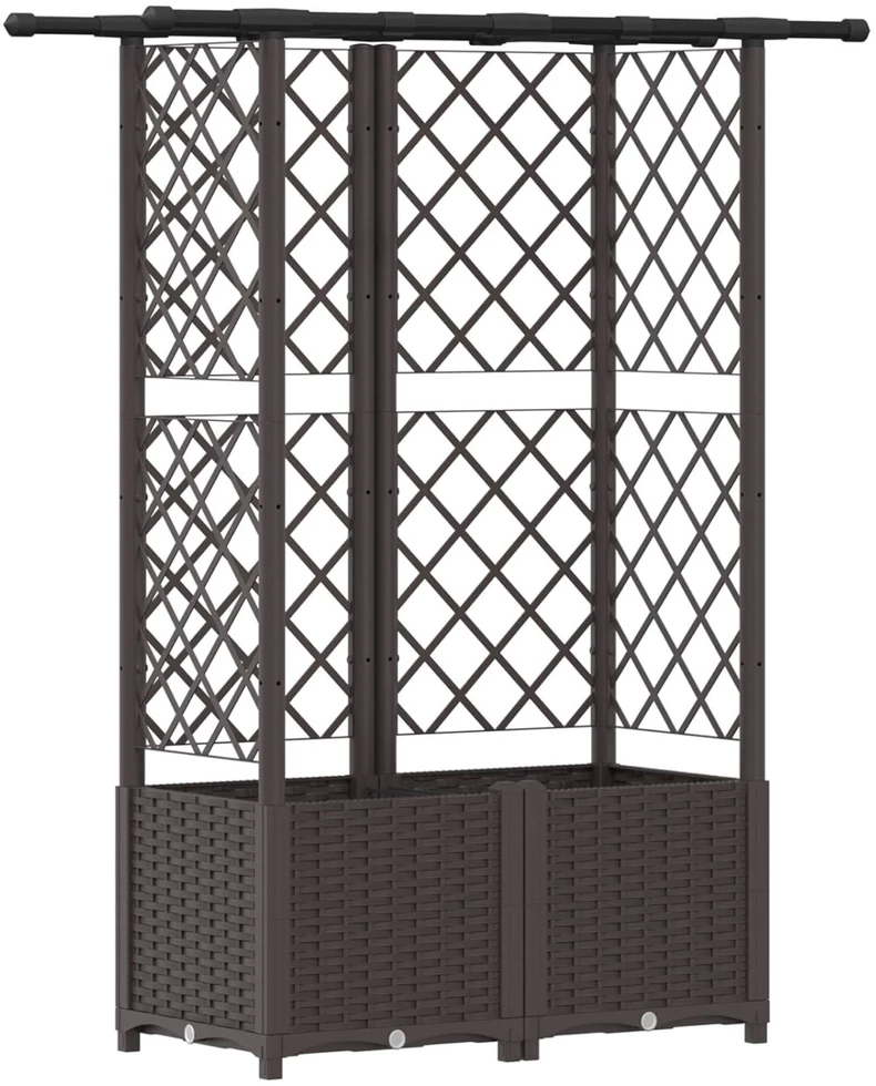 Pakeltas lovas su trelėmis ir stogu Ruda 124,5 x 40 x 136 cm PP