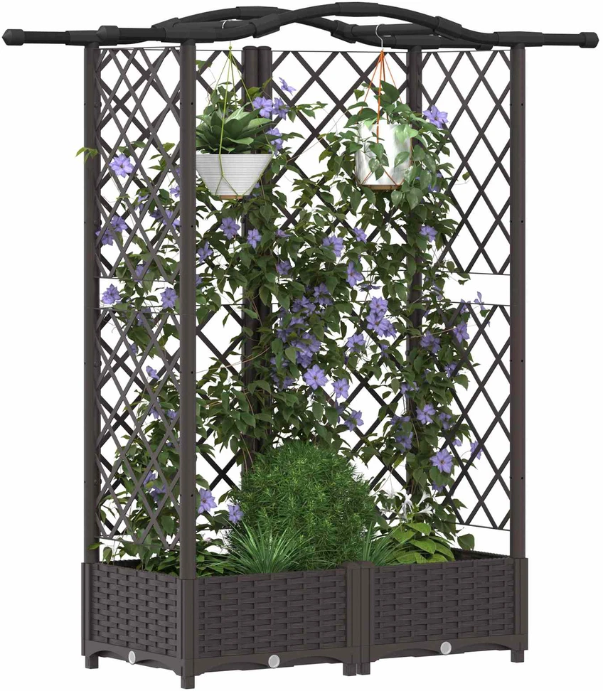 Pakeltas lovas su trelėmis ir stogu Ruda 124 x 40 x 123 cm PP