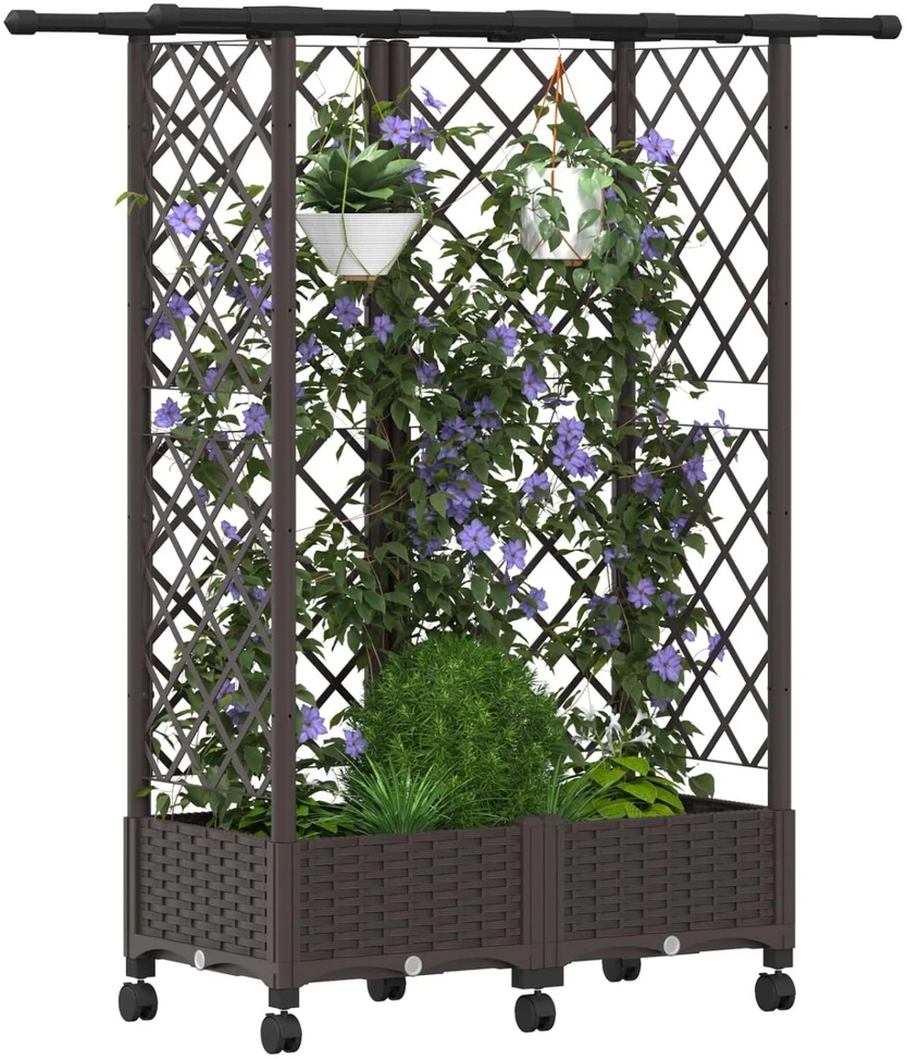 Pakeltas lovas su trelėmis ir stogu Ruda 124 x 40 x 127 cm PP
