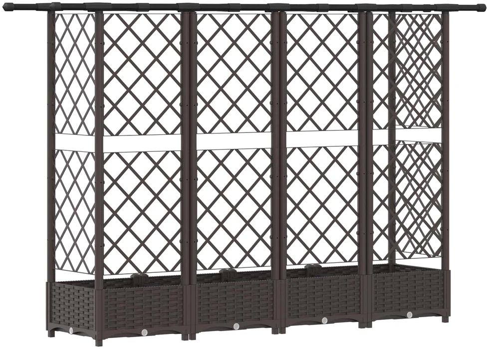 Pakeltas lovas su trelėmis ir stogu Ruda 202,5 x 40 x 121 cm PP