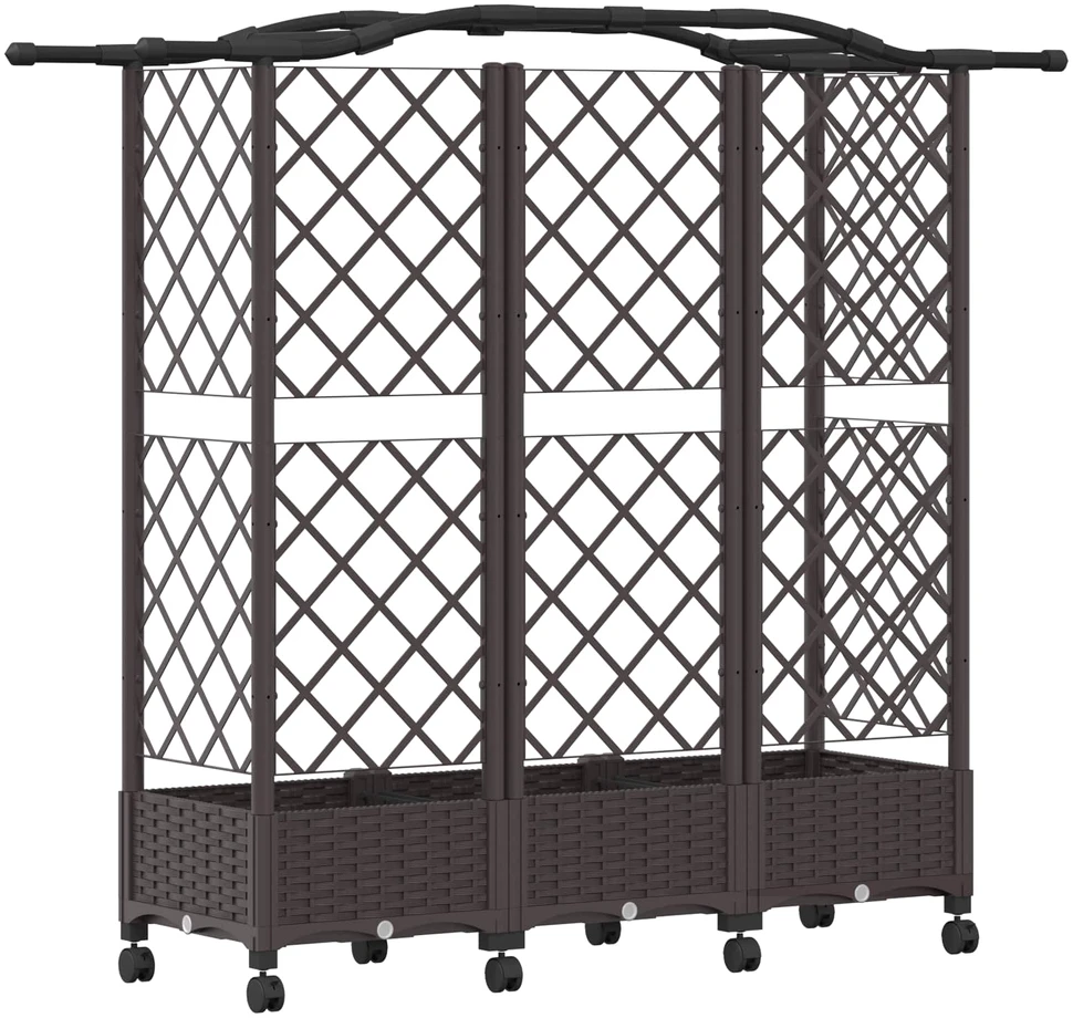 Pakeltas lovas su trelėmis ir stogu Ruda 163 x 40 x 129 cm PP