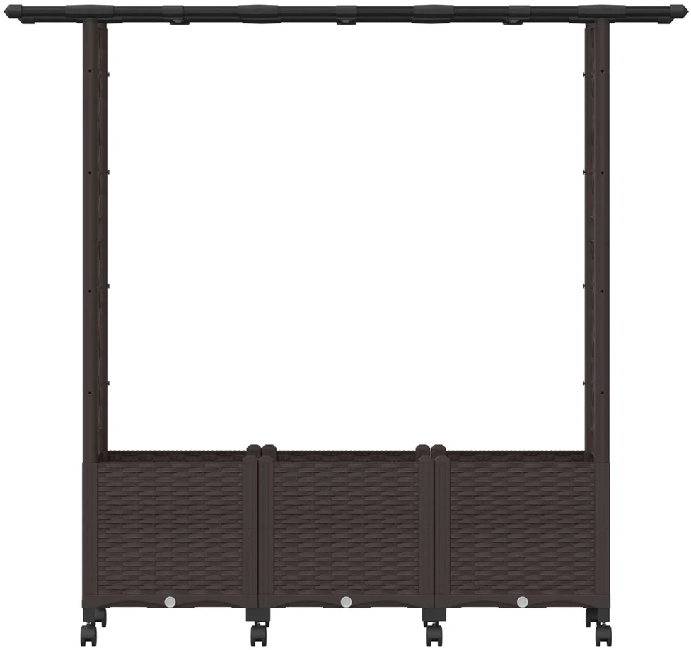 Pakeltas lovas su trelėmis ir stogu Ruda 162,5 x 40 x 142 cm PP