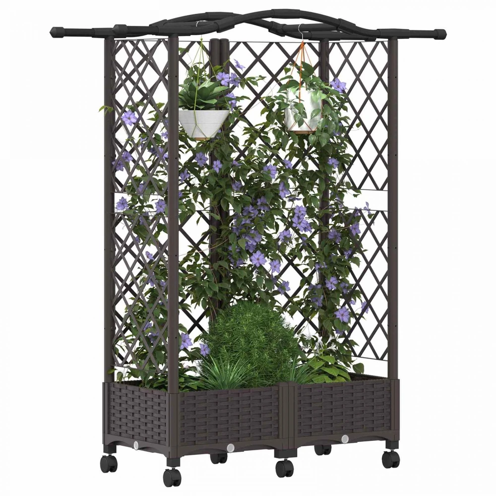 Pakeltas lovas su trelėmis ir stogu Ruda 124 x 40 x 129 cm PP