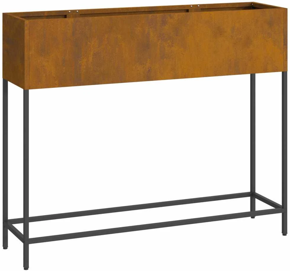 Pakeltas Sodo Vazonas Rūdijanti 100 x 26 x 82 cm