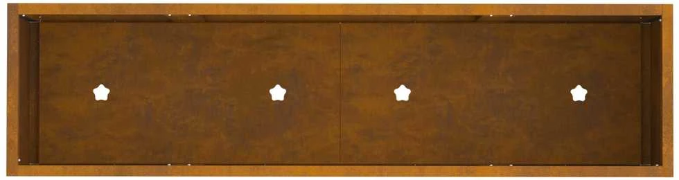 Pakeltas Sodo Vazonas Rūdijanti 100 x 26 x 82 cm