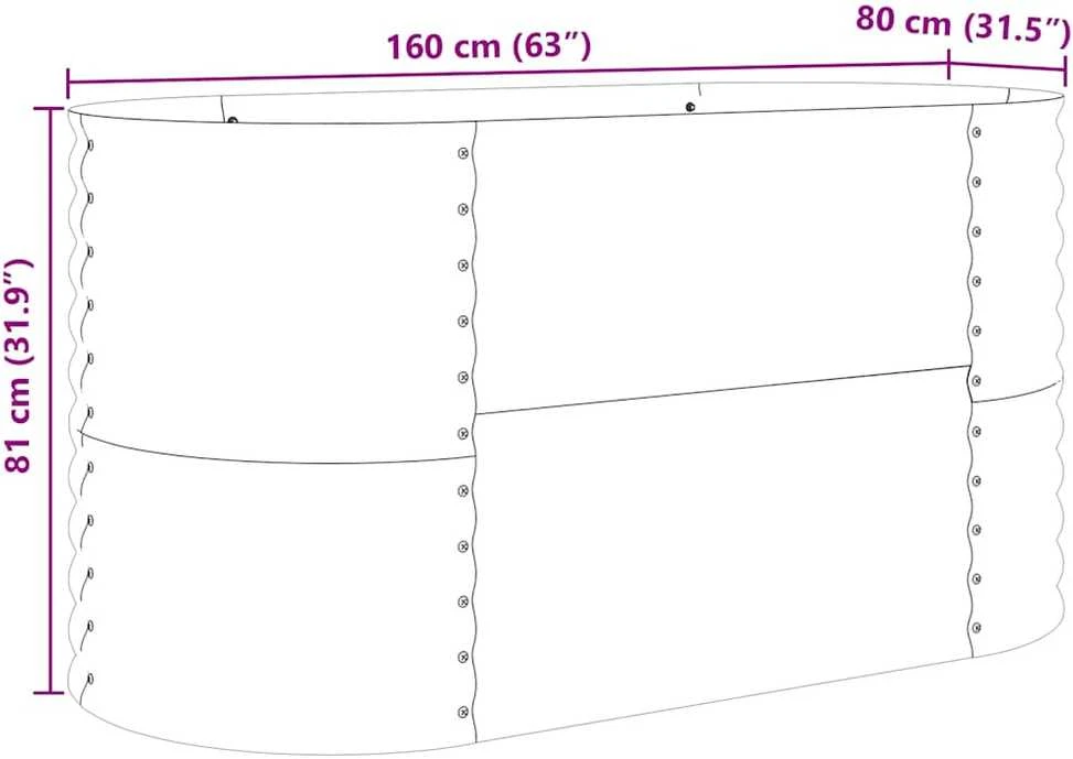 Pakelta lova Ruda 160 x 80 x 81 cm Plienas