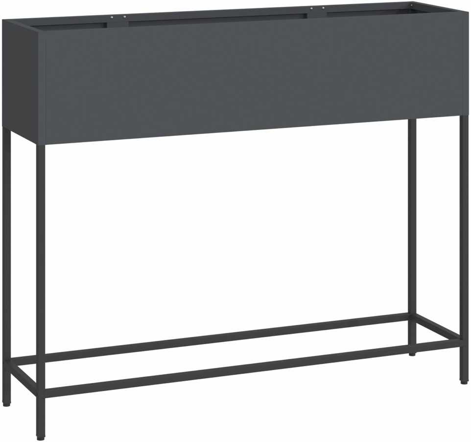 Pakeltas Sodo Vazonas Antracitas 100 x 26 x 82 cm Plienas