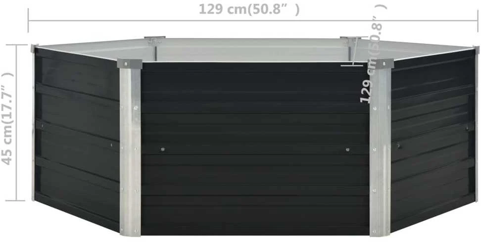 Pakeltas sodo lovelis, antr. sp., 129x129x45cm, galvan. plienas