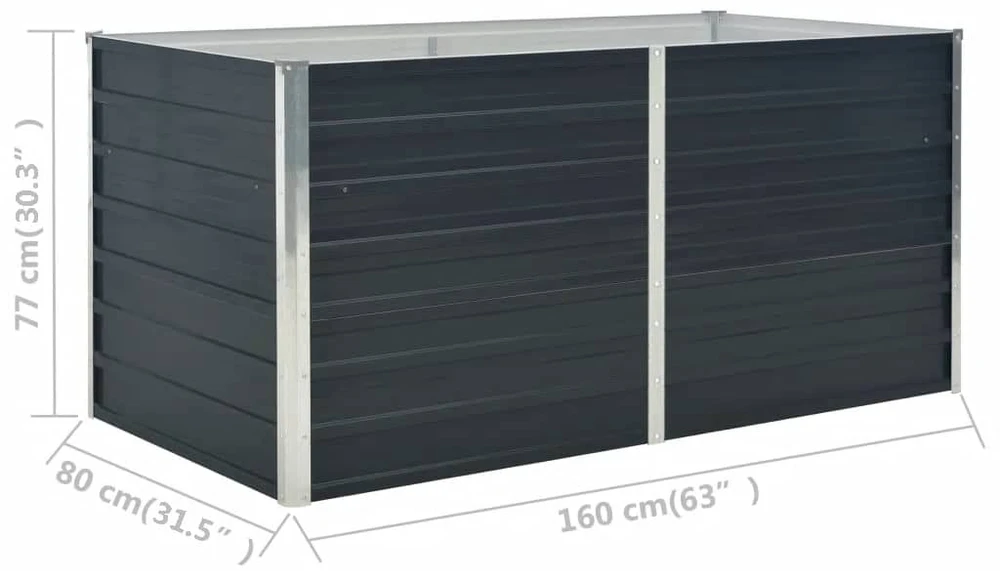 Pakeltas sodo lovelis, antr. sp., 160x80x77cm, galvan. plienas