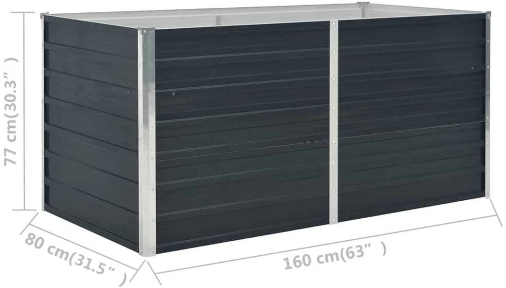 Pakeltas sodo lovelis, antr. sp., 160x80x77cm, galvan. plienas