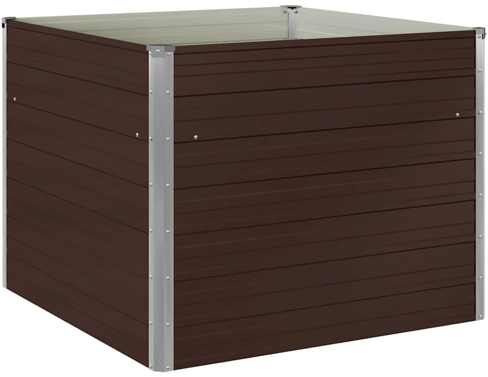 Pakeltas sodo lovelis, rudas, 100x100x77cm, galvan. plienas