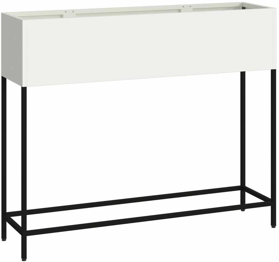 Pakeltas Sodo Vazonas Balta 100 x 26 x 82 cm Plienas