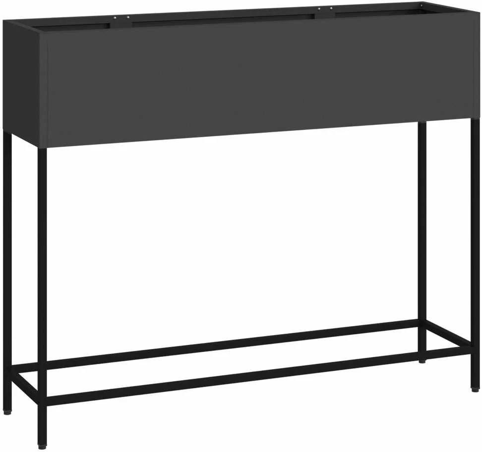 Pakeltas Sodo Vazonas Juoda 100 x 26 x 82 cm Plienas
